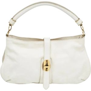 Burberry Vintage, Tweedehands leren handtassen Wit, Dames, Maat:ONE Size