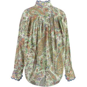 Etro, Blouses & Shirts, Dames, Veelkleurig, S, Katoen, Tops