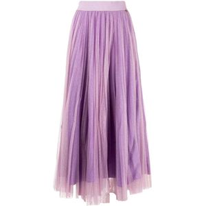 Liu Jo, Rokken, Dames, Roze, S, Tule, Lange tule rok in roze