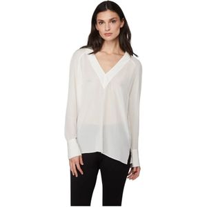 Twinset, Blouses & Shirts, Dames, Wit, M, Witte Oversized V-Hals Trui