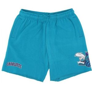 Mitchell & Ness, Sport, Heren, Blauw, S, NBA Postgame Vintage Logo Fleece Shorts