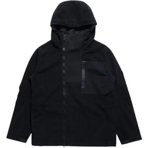 Maharishi, Waterdichte fleece hoodie Zwart, Heren, Maat:M