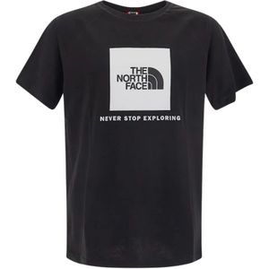 The North Face, Tops, Heren, Zwart, S, Katoen, Logo print t-shirt