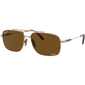 Ray-Ban, Iconische zonnebrillen collectie Bruin, Dames, Maat:59 MM