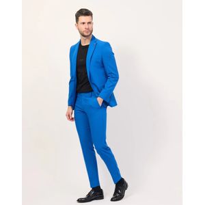 Mulish, Pakken, Heren, Blauw, L, Polyester, Blauwe Elegante Jurk met Jas