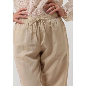 Neo Noir, Broeken, Dames, Beige, L, Linnen, Beige Linnen Wijde Broek