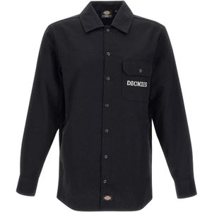 Dickies, Overhemden, Heren, Zwart, XL, Zwarte Wichita Shirt