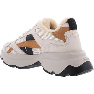 Nubikk, Schoenen, Dames, Veelkleurig, 36 EU, Beige Bont Sneaker Ross Nomad