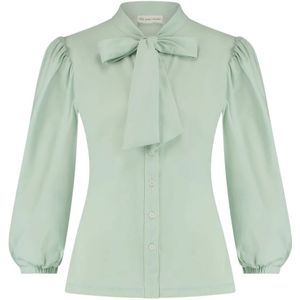 Jane Lushka, Aqua Technische Jersey Blouse Blauw, Dames, Maat:S