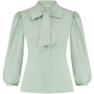 Jane Lushka, Blouses & Shirts, Dames, Blauw, L, Aqua Technische Jersey Blouse