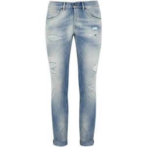 Dondup, Jeans, Heren, Blauw, W34, Katoen, Slim-fit Jeans