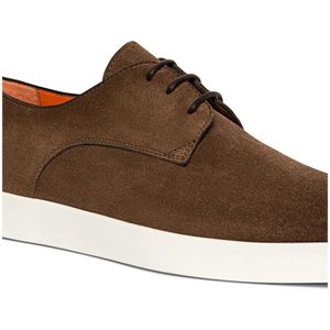 Santoni, Schoenen, Heren, Bruin, 43 EU, Suède, Suede Oxford Schoen