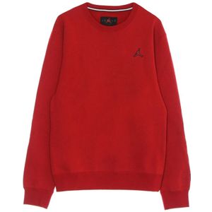 Jordan, Sweatshirts & Hoodies, Heren, Rood, L, Katoen, Rode Fleece Crew Neck Sweatshirt