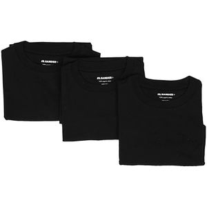 Jil Sander, Tops, Heren, Zwart, M, 3-Pack Korte Mouw T-Shirt Set