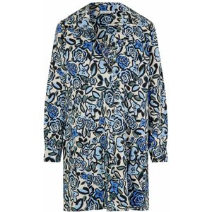 Masai, Kleurrijke Print Tuniek Blue Bonnet Blauw, Dames, Maat:S