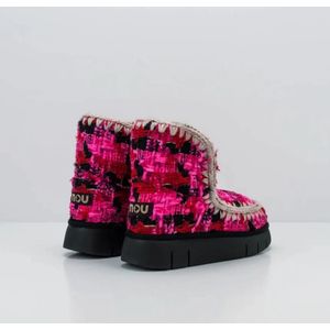 Mou, Schoenen, Dames, Roze, 40 EU, Wol, Eskimo 18 Textiel Grote Tartan Laars