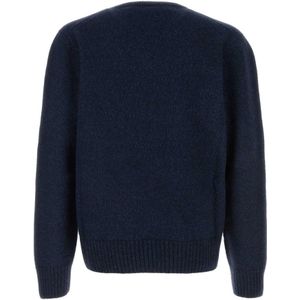 Alexander McQueen, Truien, Heren, Blauw, L, Wol, Wolmix Melange Sweater