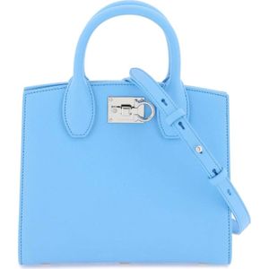 Salvatore Ferragamo, Tassen, Dames, Blauw, ONE Size, Leer, Handbags