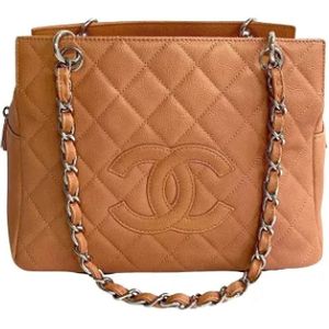 Chanel Vintage, Pre-owned, Dames, Oranje, ONE Size, Leer, Pre-owned Leather chanel-bags