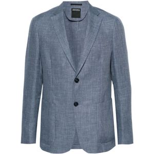 Ermenegildo Zegna, Blazers Blauw, Heren, Maat:L