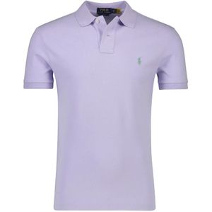 Ralph Lauren, Tops, Heren, Paars, XL, Katoen, Paarse Slim Fit Polo Shirt