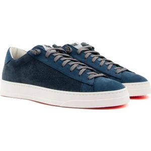 P448, Schoenen, Heren, Blauw, 41 EU, Suède, Blauwe Suède Herensneakers Jack Model