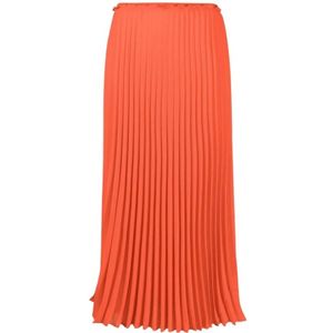 RED Valentino, Stijlvolle Oranje Midi Rok Oranje, Dames, Maat:L