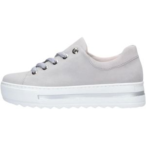 Gabor, Schoenen, Dames, Grijs, 43 EU, Leer, Grijze Lichtgewicht Platform Sneakers