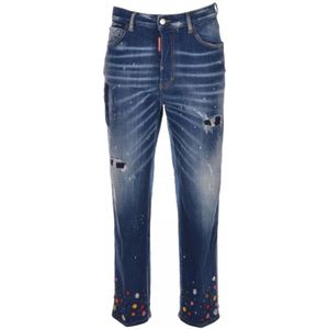 Dsquared2, Jeans, Dames, Blauw, S, Katoen, Jeans