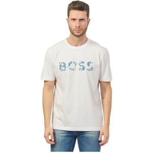 Hugo Boss, Tops, Heren, Wit, M, T-Shirts