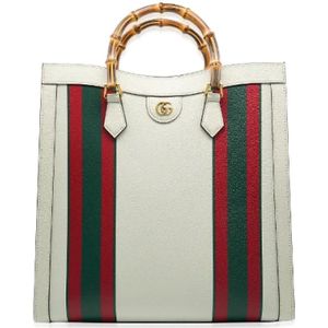 Gucci Vintage, Pre-owned, Dames, Wit, ONE Size, Leer, Pre-owned Leather gucci-bags