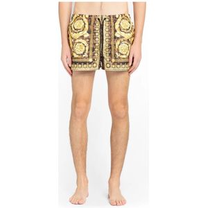 Versace, Badkleding, Heren, Veelkleurig, L, Polyester, Multicolor Barokmuur Zwembroek