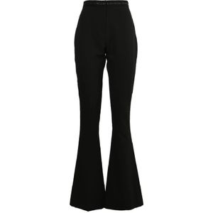 Versace Jeans Couture, Flared Leggings Broek Zwart, Dames, Maat:S