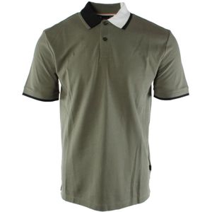 Hugo Boss, Tops, Heren, Groen, XL, Katoen, Groene Katoen Elastaan Polo Shirt