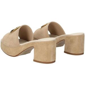 Guess, Schoenen, Dames, Beige, 37 EU, Beige Synthetische Sandalen voor Dames