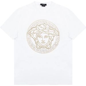 Versace, Medusa hoofd T-shirt Wit, Heren, Maat:L