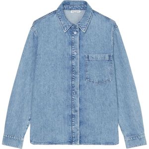 Marc O'Polo, Ontspannen denim overhemd Blauw, Dames, Maat:M