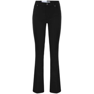 7 For All Mankind, Bootcut Jeans met Medium Taille in Zwarte Wassing Zwart, Dames, Maat:W28