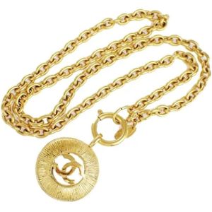 Chanel Vintage, Pre-owned Metal necklaces Geel, Dames, Maat:ONE Size