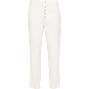 Dondup, Koons Gioiello 5-Pocket Jeans Wit, Dames, Maat:W30