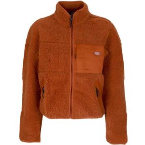 Dickies, Fleece Jassen Bruin, Dames, Maat:L