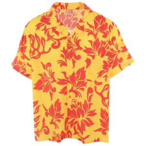 Erl, Overhemden, Heren, Veelkleurig, M, Bowlingshirt met Tropische Bloemen