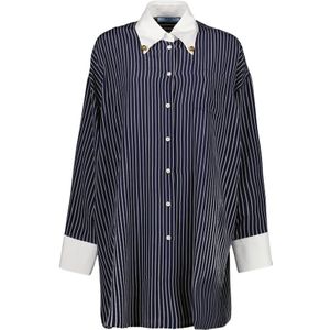 Prada, Blouses & Shirts, Dames, Veelkleurig, S, Gestreepte Oversized Blouse