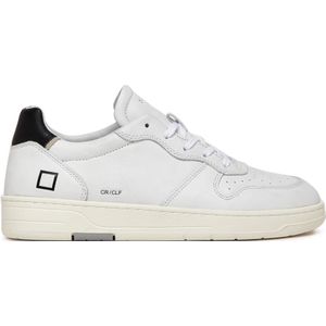 D.a.t.e., Witte sneakers met geperforeerde neus Wit, Heren, Maat:45 EU