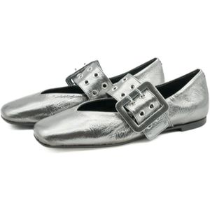 Halmanera, Schoenen, Dames, Grijs, 37 EU, Metallic Steel Dames Schoenen Peg 14