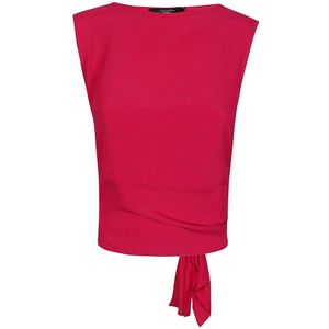 Max Mara Weekend, Tops, Dames, Roze, M, Fuchsia Jersey Top met Fluid Knot