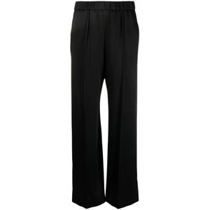 Jil Sander, Zwarte Broek Zwart, Dames, Maat:M