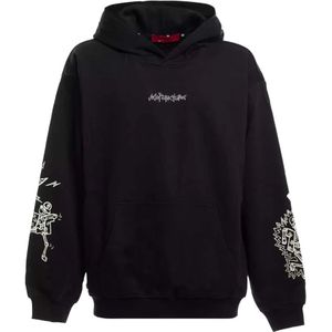 Acupuncture, Acupunctuur Sweatshirt Acu Hoodie Dansende Schedel Zwart, Heren, Maat:XS