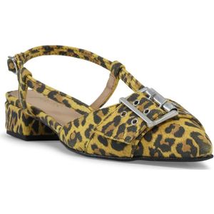 JoDis, Schoenen, Dames, Veelkleurig, 41 EU, Leer, Giza Slingback Leopard