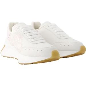 Alexander McQueen Pre-owned, Pre-owned, Dames, Wit, 39 EU, Katoen, Pre-owned Leather sneakers